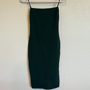 Babaton Dark Green Slip Dress